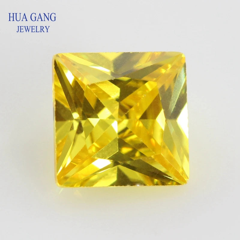 Multicolor Princess Cut Cubic Zirconia Stones — Loose Synthetic Gem Beads for Jewelry Making