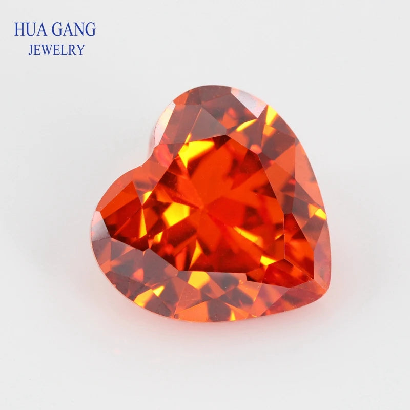Multicolor Heart Shape Cubic Zirconia Stones — Brilliant Cut Loose Gems for Jewelry Making