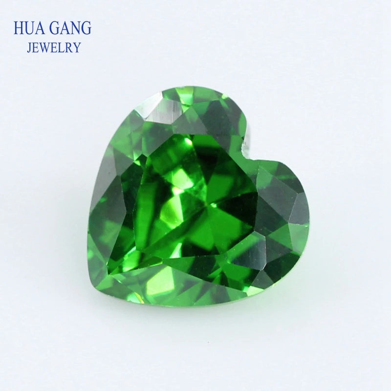 Multicolor Heart Shape Cubic Zirconia Stones — Brilliant Cut Loose Gems for Jewelry Making