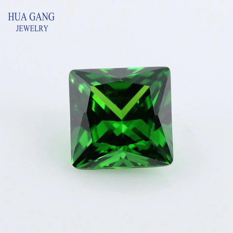 Multicolor Princess Cut Cubic Zirconia Stones — Loose Synthetic Gem Beads for Jewelry Making