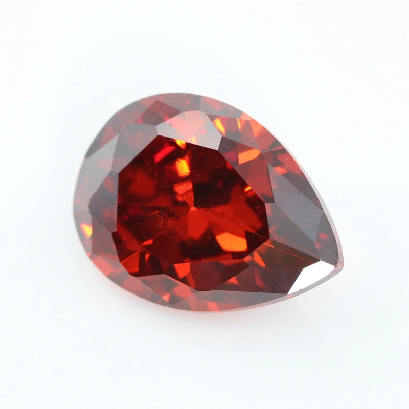 Pear Shape Cubic Zirconia Loose Stones — Brilliant Cut Synthetic Gems for Jewelry Making