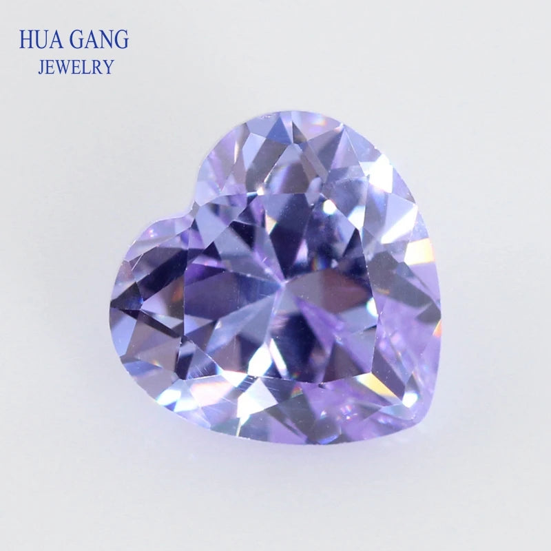 Multicolor Heart Shape Cubic Zirconia Stones — Brilliant Cut Loose Gems for Jewelry Making