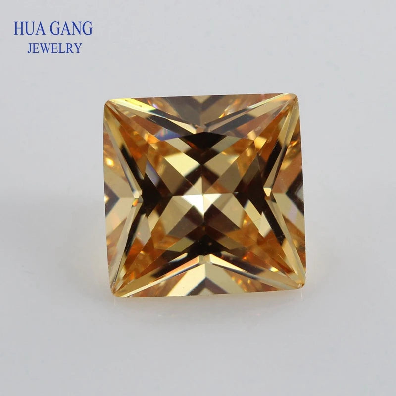 Multicolor Princess Cut Cubic Zirconia Stones — Loose Synthetic Gem Beads for Jewelry Making