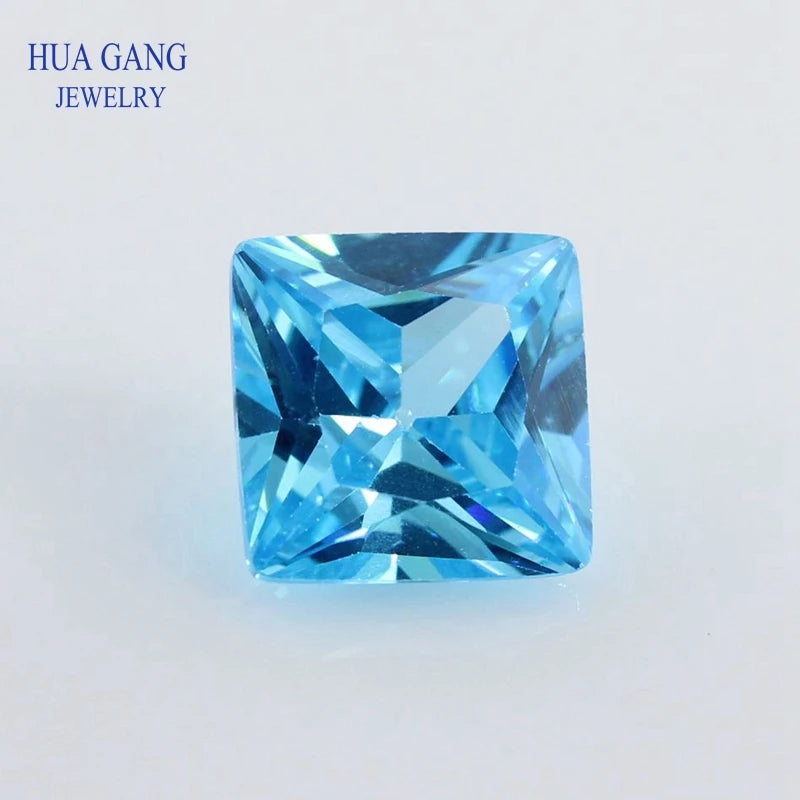 Multicolor Princess Cut Cubic Zirconia Stones — Loose Synthetic Gem Beads for Jewelry Making