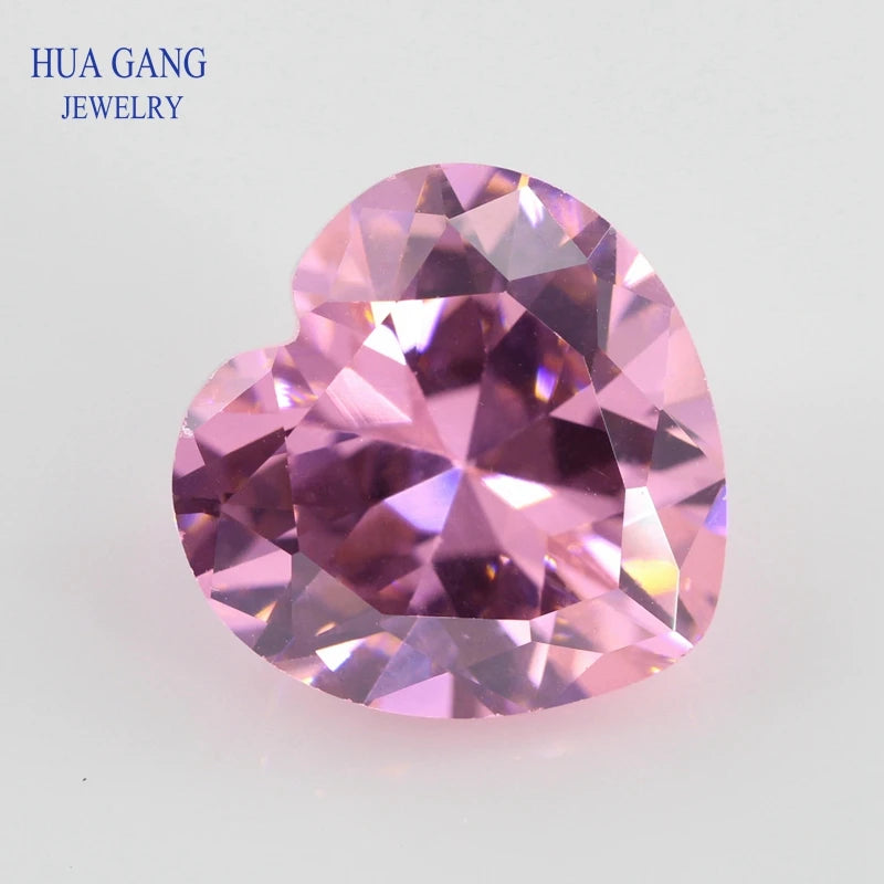 Multicolor Heart Shape Cubic Zirconia Stones — Brilliant Cut Loose Gems for Jewelry Making
