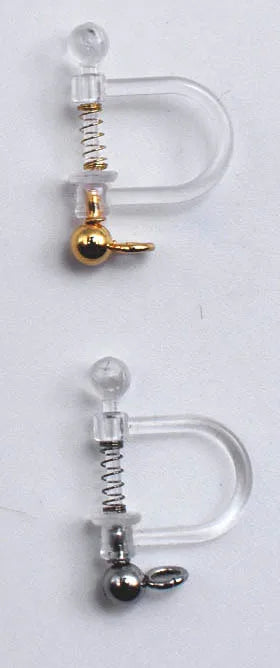CLDXUCLD Ear Clip On Connectors — DIY Jewelry Findings for Non-Pierced Ears