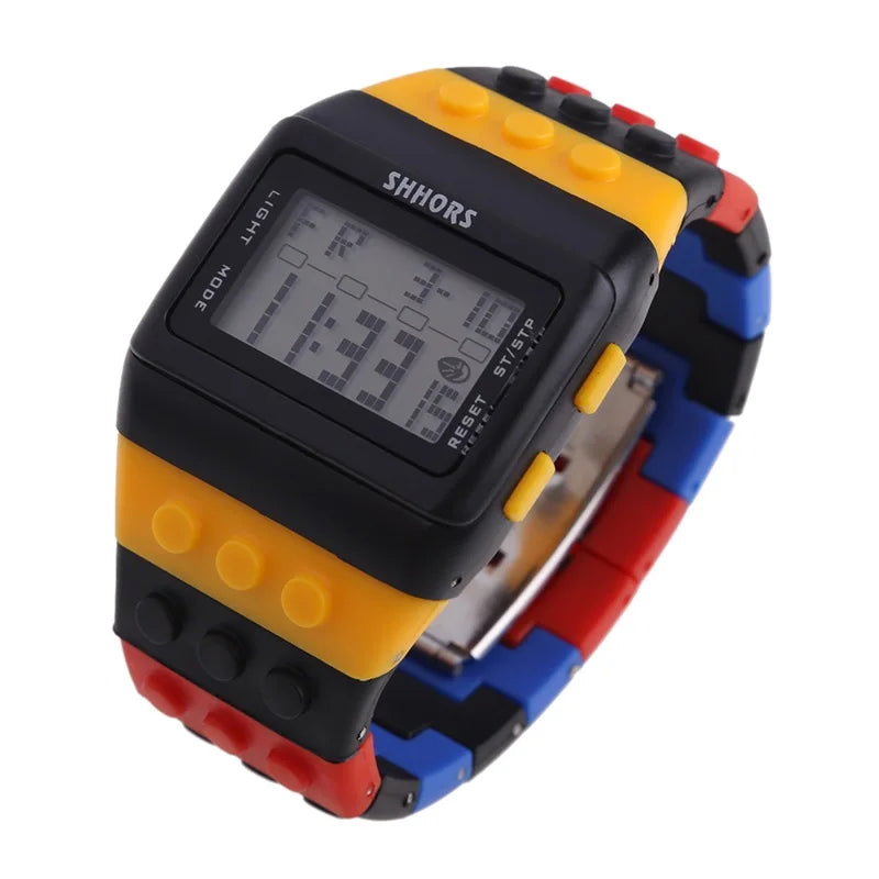 ACRDDK Digital LED Sports Watch — Colorful Block Style Wristwatch
