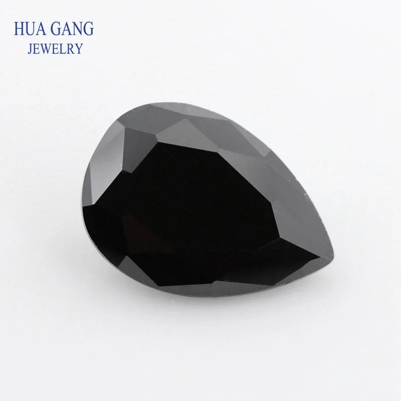 Pear Shape Cubic Zirconia Loose Stones — Brilliant Cut Synthetic Gems for Jewelry Making