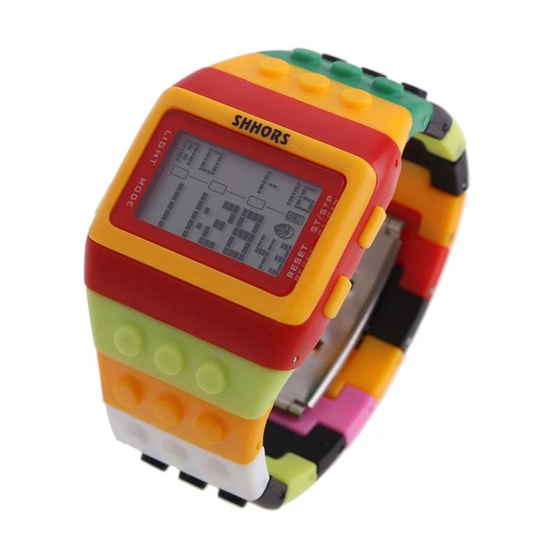 ACRDDK Digital LED Sports Watch — Colorful Block Style Wristwatch