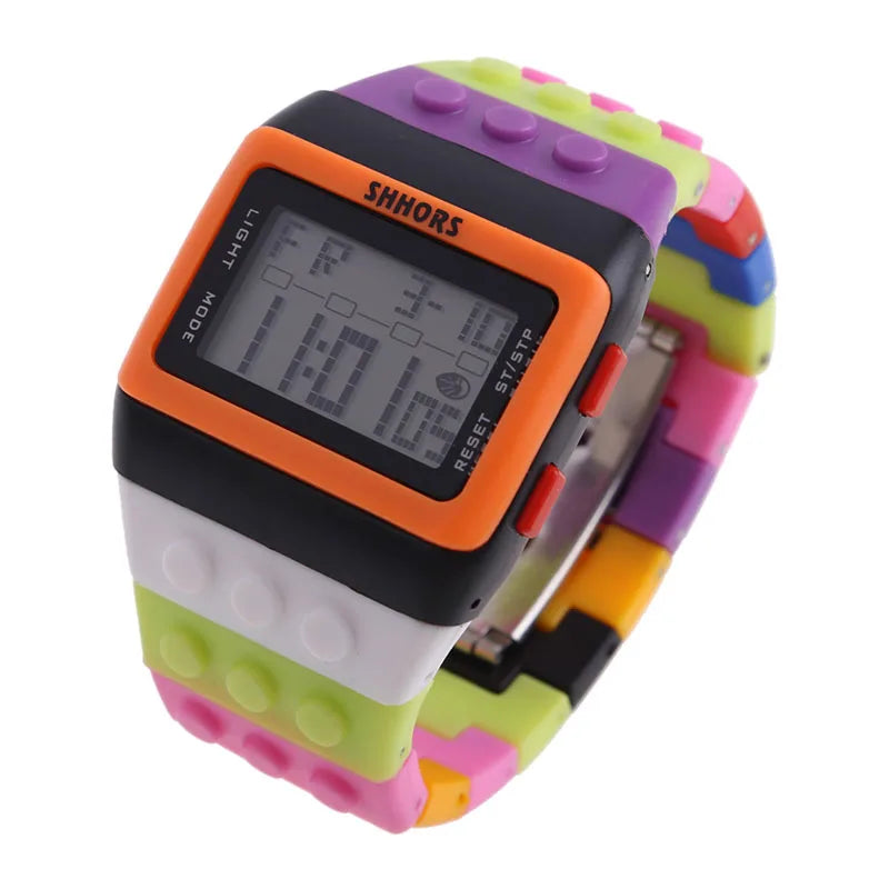 ACRDDK Digital LED Sports Watch — Colorful Block Style Wristwatch