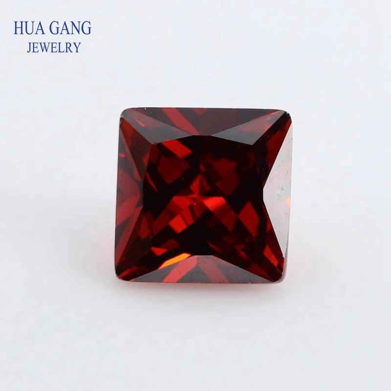 Multicolor Princess Cut Cubic Zirconia Stones — Loose Synthetic Gem Beads for Jewelry Making