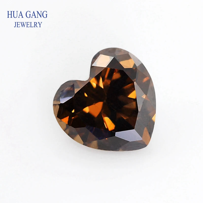 Multicolor Heart Shape Cubic Zirconia Stones — Brilliant Cut Loose Gems for Jewelry Making