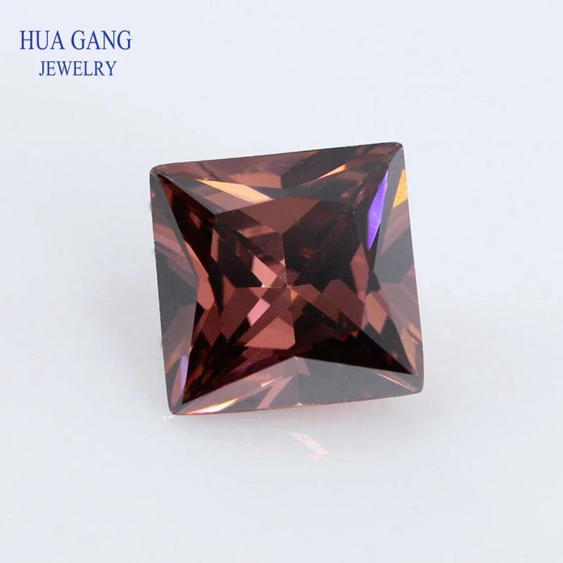 Multicolor Princess Cut Cubic Zirconia Stones — Loose Synthetic Gem Beads for Jewelry Making