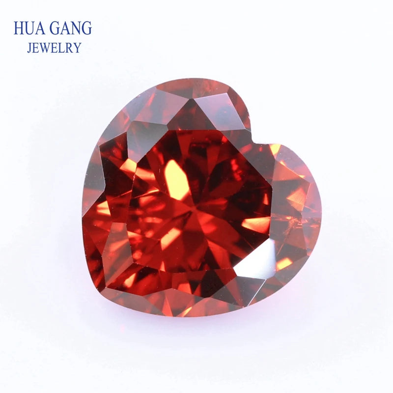 Multicolor Heart Shape Cubic Zirconia Stones — Brilliant Cut Loose Gems for Jewelry Making