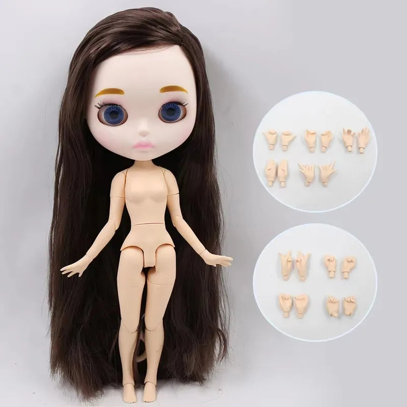 DBS 1/6 BJD Fashion Doll — White Skin Jointed Body for Customization