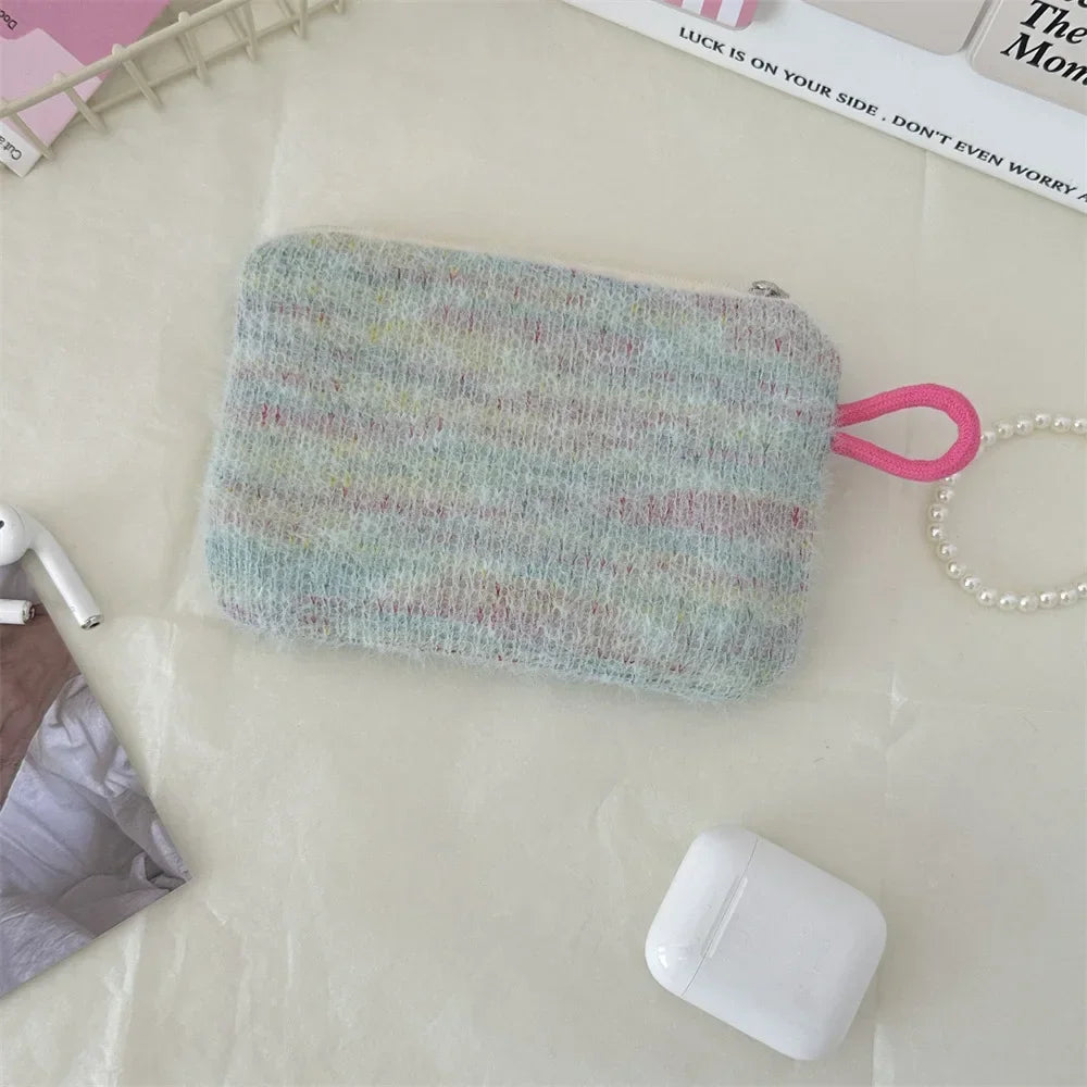 SOZAKKA Floral Canvas Coin Purse — Compact Zippered Change Pouch