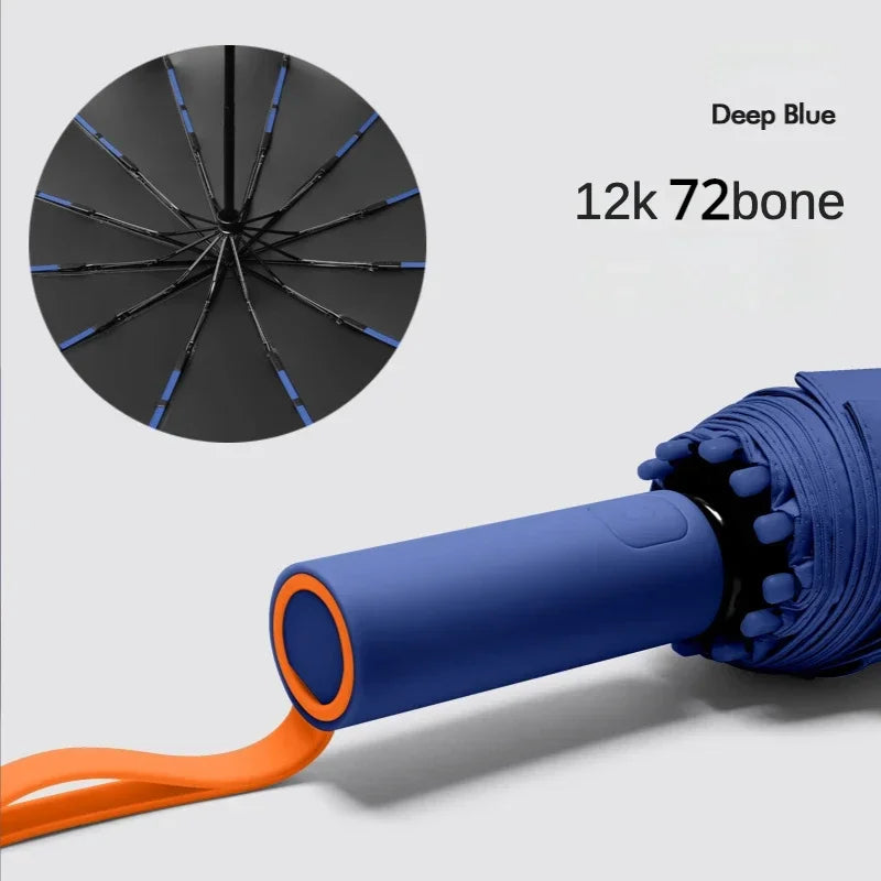 Automatic Windproof Umbrella — Large UV Protection Folding Rain Umbrella