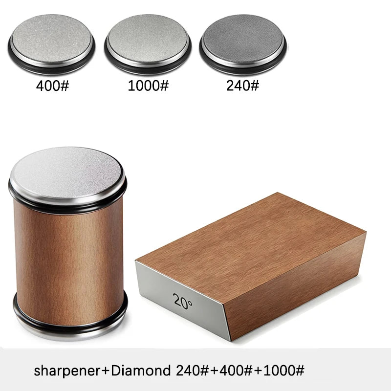 Niiruo Rolling Knife Sharpener — Double Sided Diamond Stone Roller