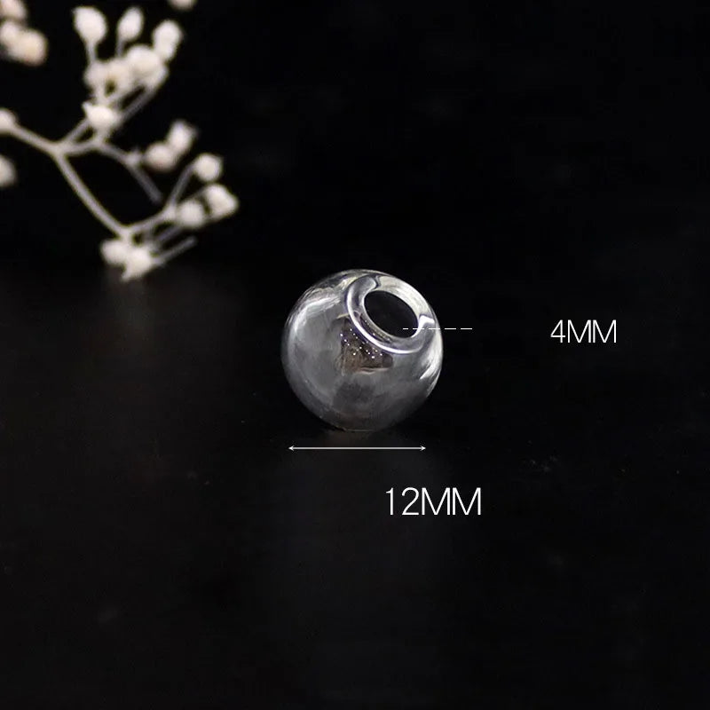 Hollow Glass Ball Orbs — Clear Bubble Vials for Jewelry Making