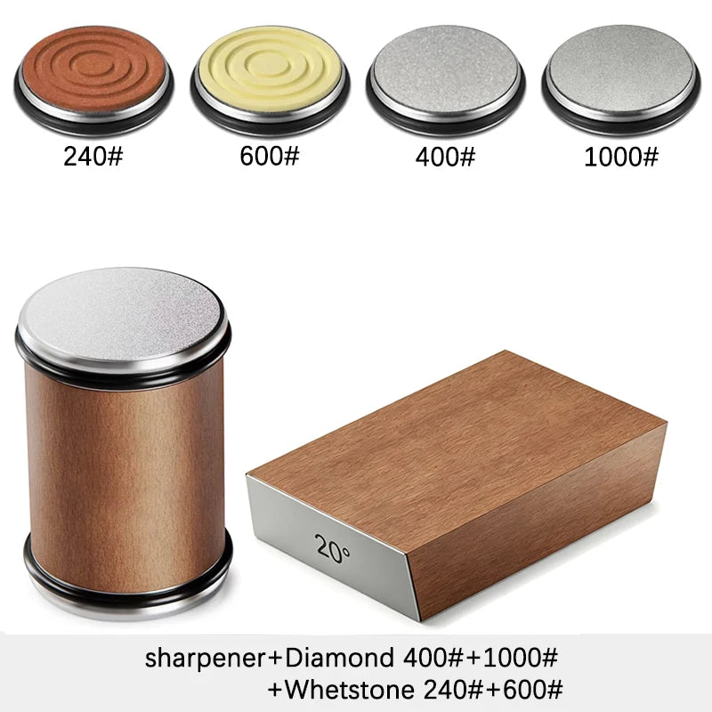 Niiruo Rolling Knife Sharpener — Double Sided Diamond Stone Roller