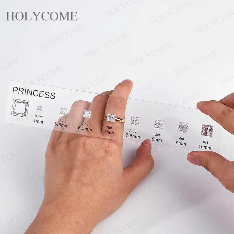PTX Cubic Zirconia Comparison Chart — Jewelry Size & Shape Reference Kit