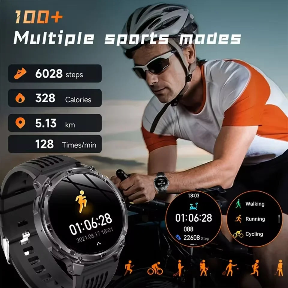 TAVYU T-Rex3 Pro Smartwatch — Rugged Military GPS Outdoor Watch