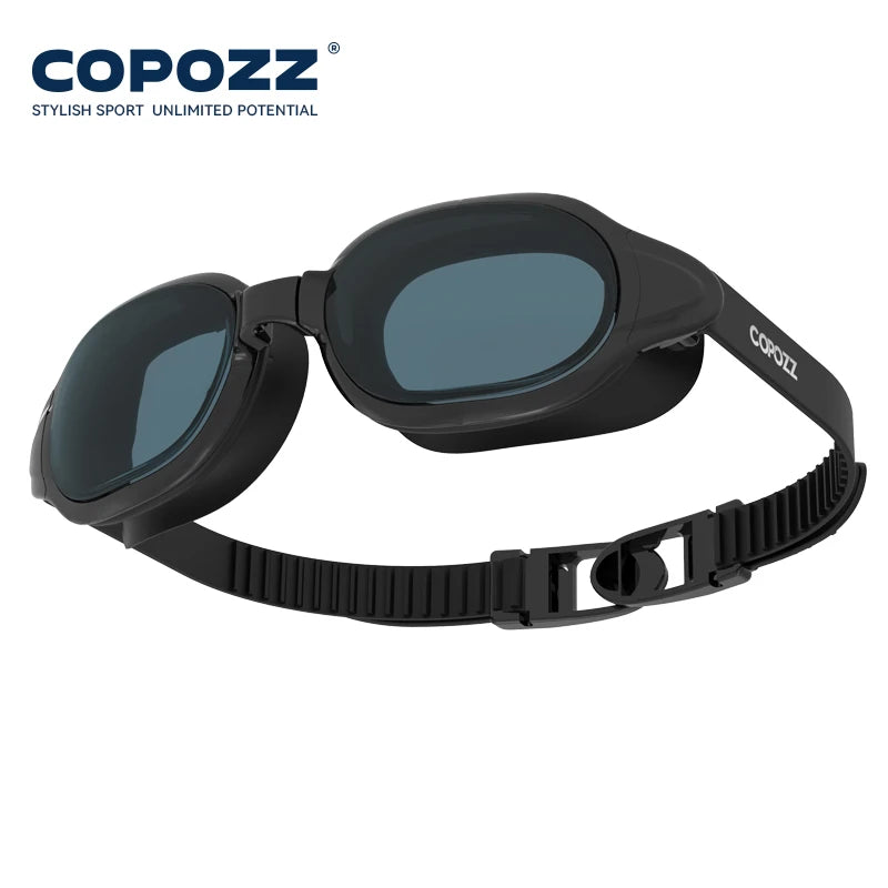 COPOZZ Prescription Swimming Goggles — Anti-Fog Diopter Eyewear for Adults