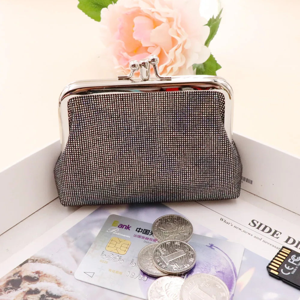 Floral Print Canvas Coin Purse — Compact Mini Pouch for Keys and Cards