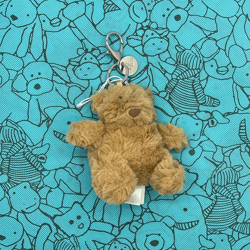 Assorted Plush Keychain Charms — Cute Animal & Food Bag Accessories
