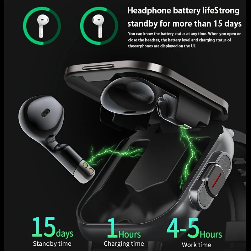 ERUN 2-in-1 Smart Watch — Integrated Wireless Earbuds & AI Translation