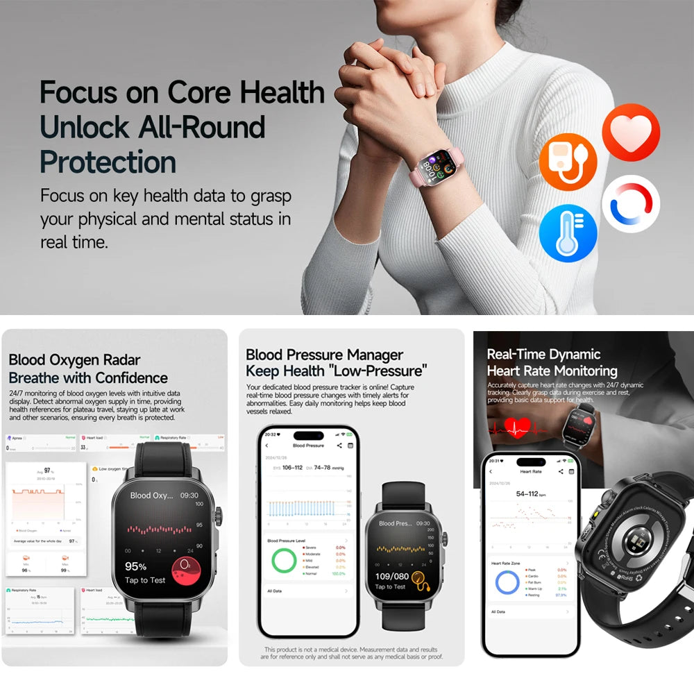 ChiBear Professional Health Smartwatch — ECG, Blood Pressure & Body Analysis