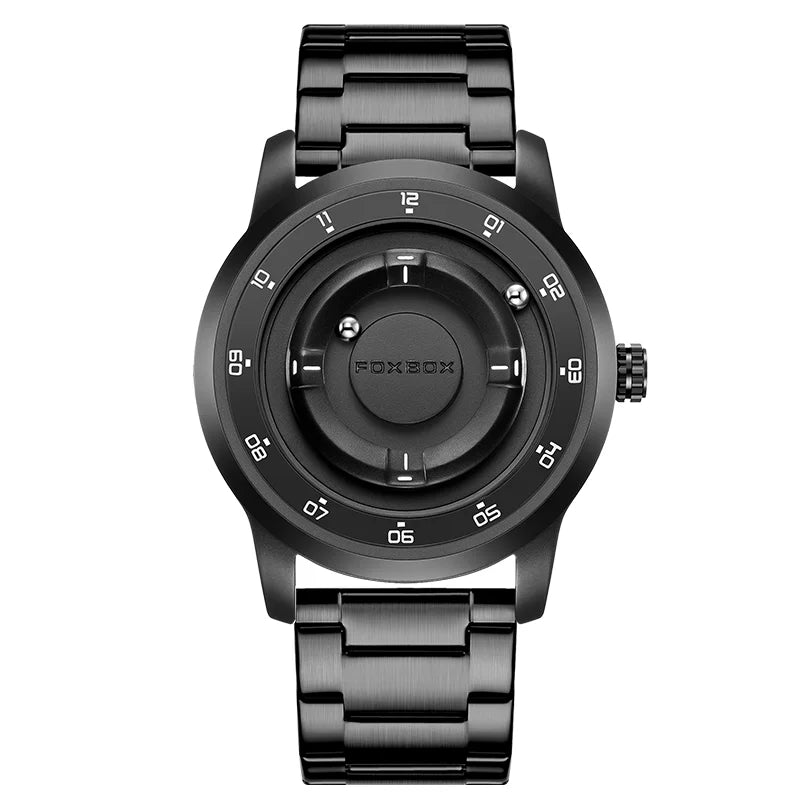 foxbox Planet Design Quartz Watch — Floating Magnetic Pointer Men's Timepiece