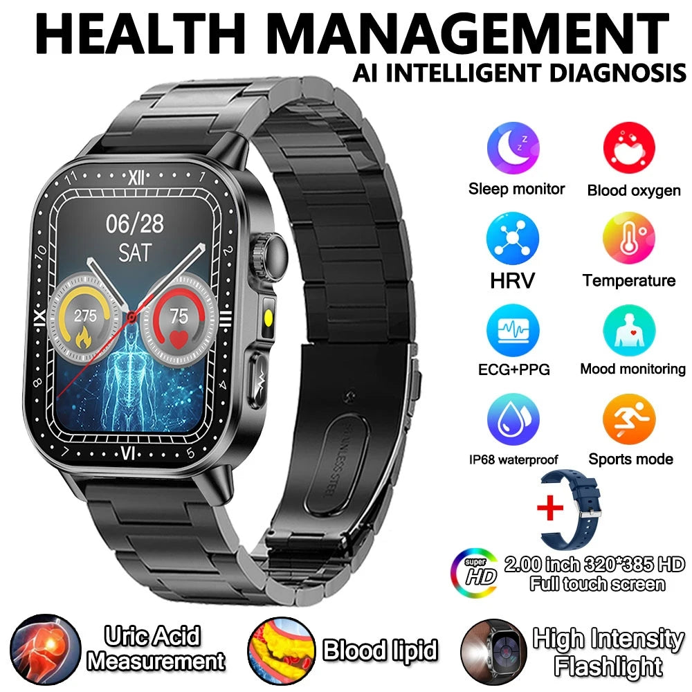 ChiBear Professional Health Smartwatch — Advanced Body Composition & ECG Monitor