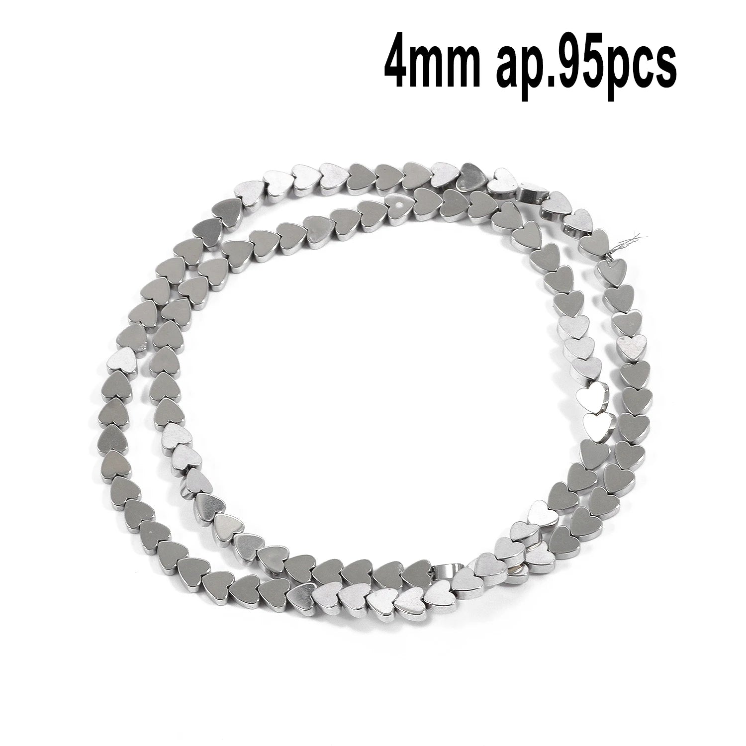 Rhodium Plated Hematite Beads — Geometric Jewelry Making Charms