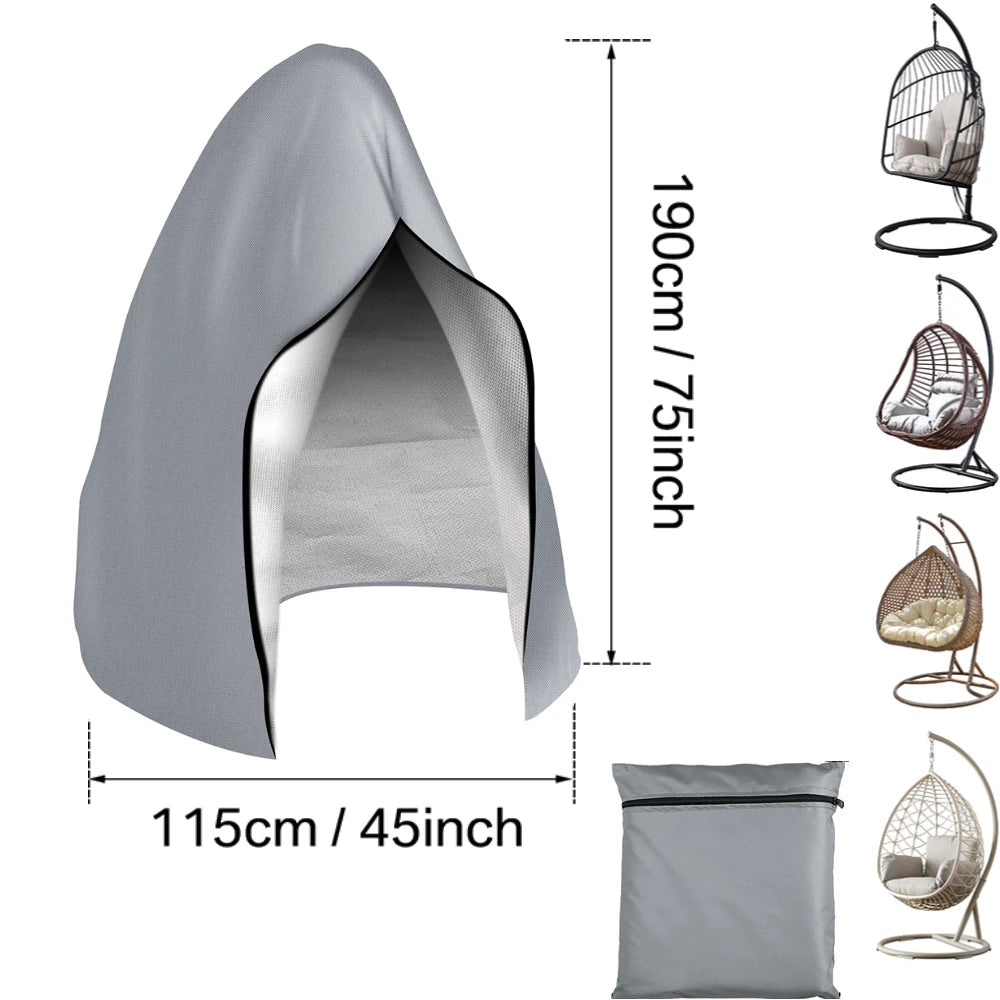 Patio Hanging Egg Chair Cover — Waterproof Heavy Duty Swing Seat Protector