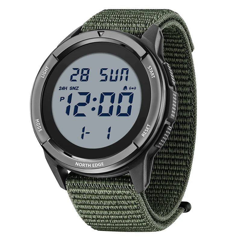 NORTH EDGE TERRAX Digital Watch — Waterproof Outdoor Sports Timepiece