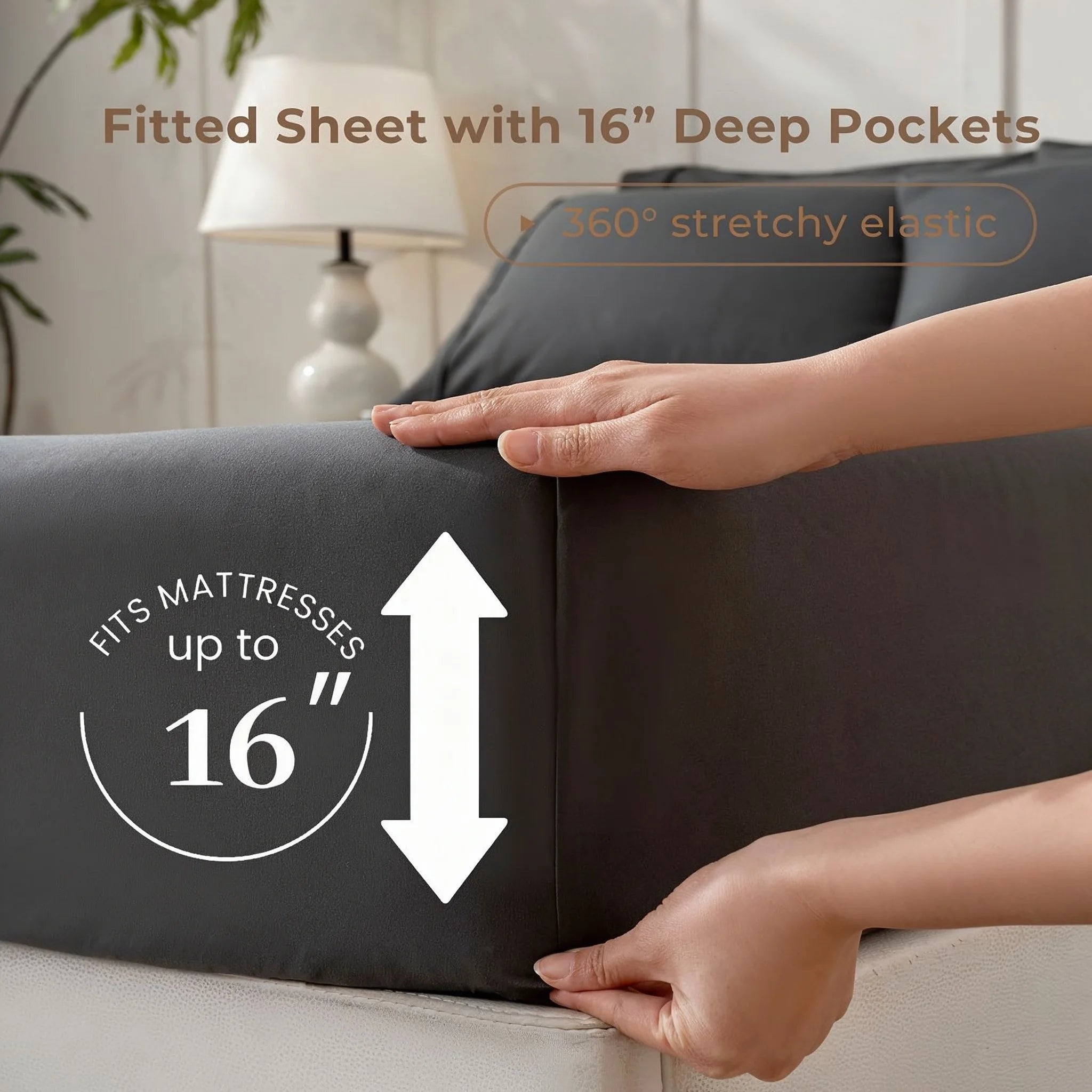 Luxury Cooling Bamboo Bed Sheet Set — Soft Breathable Bedding, Deep Pockets