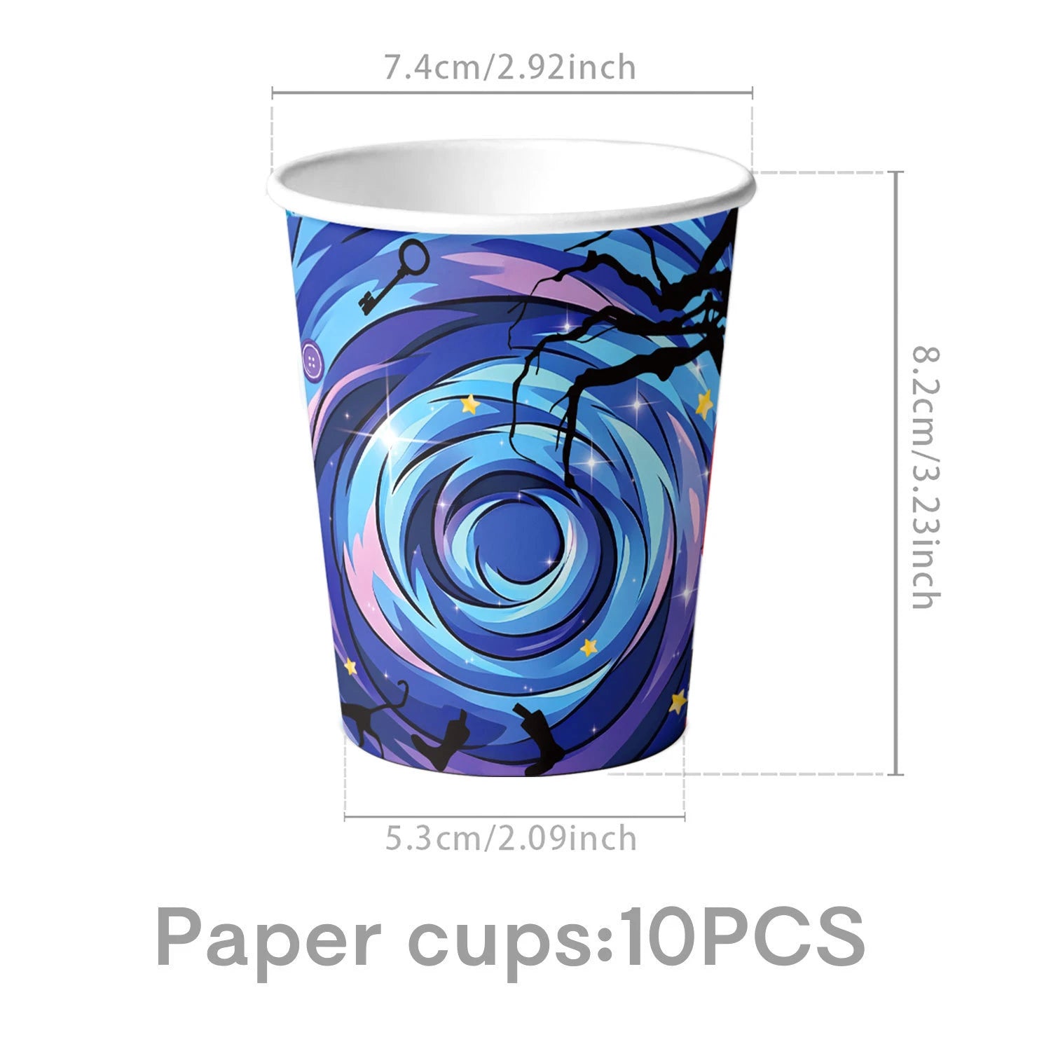 Potdemiel Spooky Ghost House Party Supplies — Starry Night Theme Tableware Set