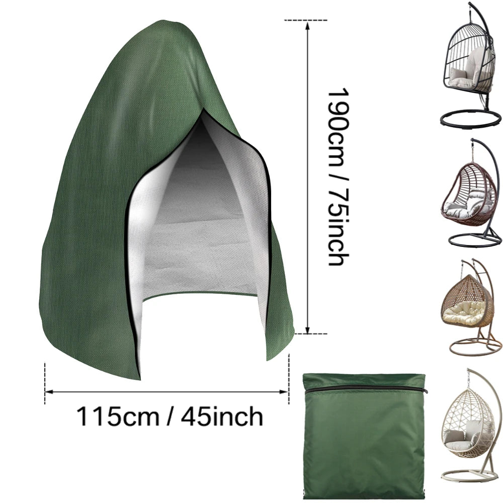 Patio Hanging Egg Chair Cover — Waterproof Heavy Duty Swing Seat Protector