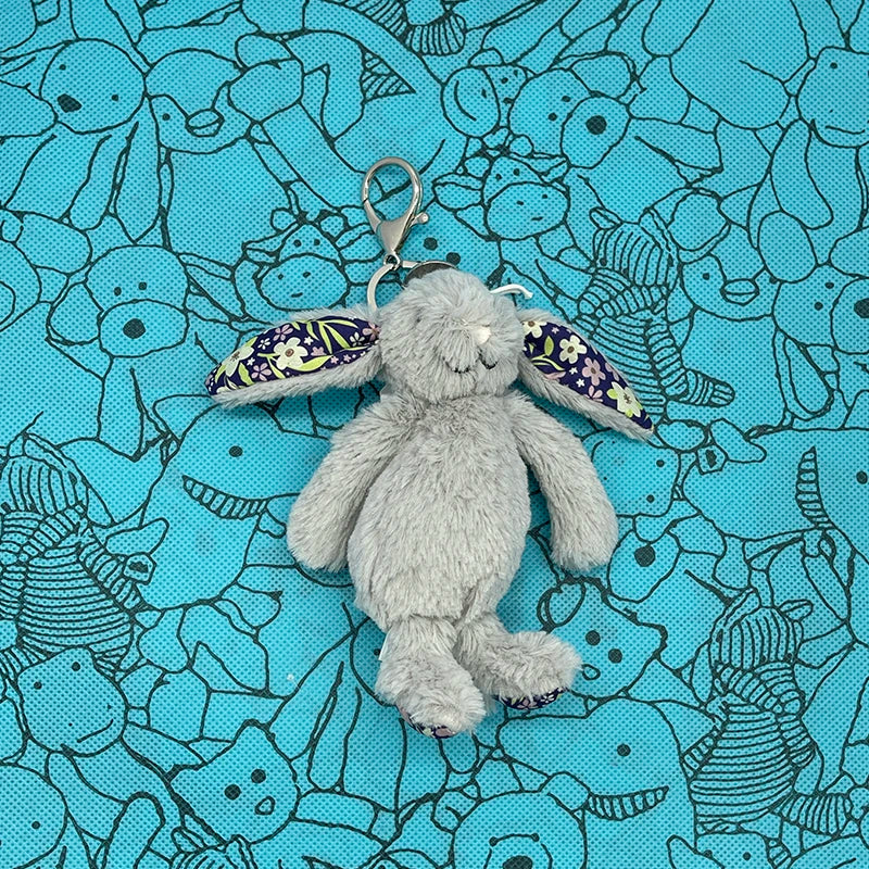 Assorted Plush Keychain Charms — Cute Animal & Food Bag Accessories