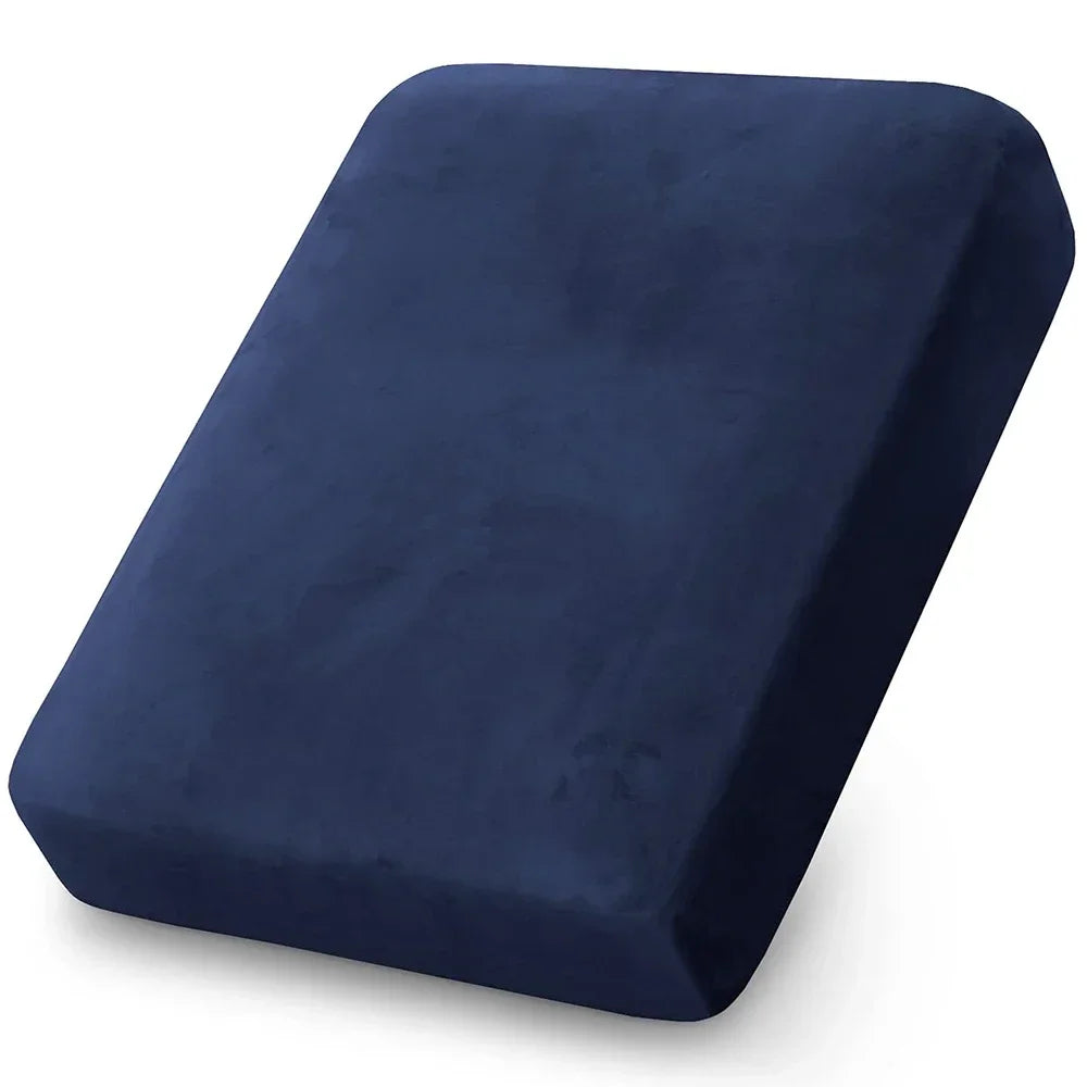 Plush Velvet Sofa Cushion Covers — Soft Stretch Furniture Protector