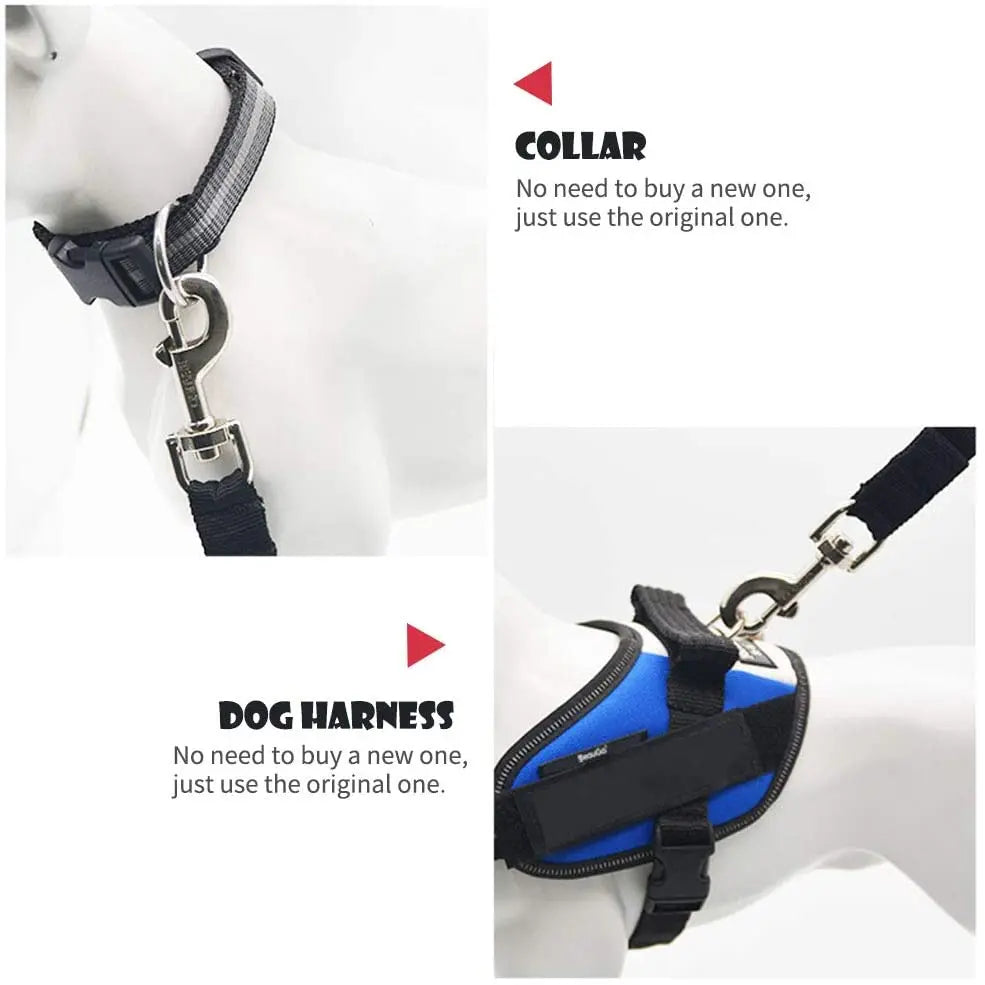 YOUSE Adjustable Pet Car Seat Belt — Secure Vehicle Safety Tether for Dogs and Cats