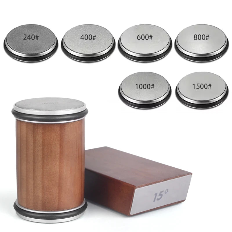RSCHEF Rolling Knife Sharpener — Magnetic Holder & Diamond Stone Kit