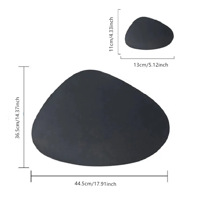 PU Leather Placemat and Coaster Set — Waterproof & Oil-Proof Table Mats
