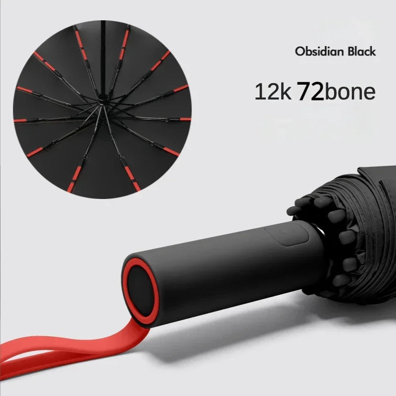 Automatic Windproof Umbrella — Large UV Protection Folding Rain Umbrella