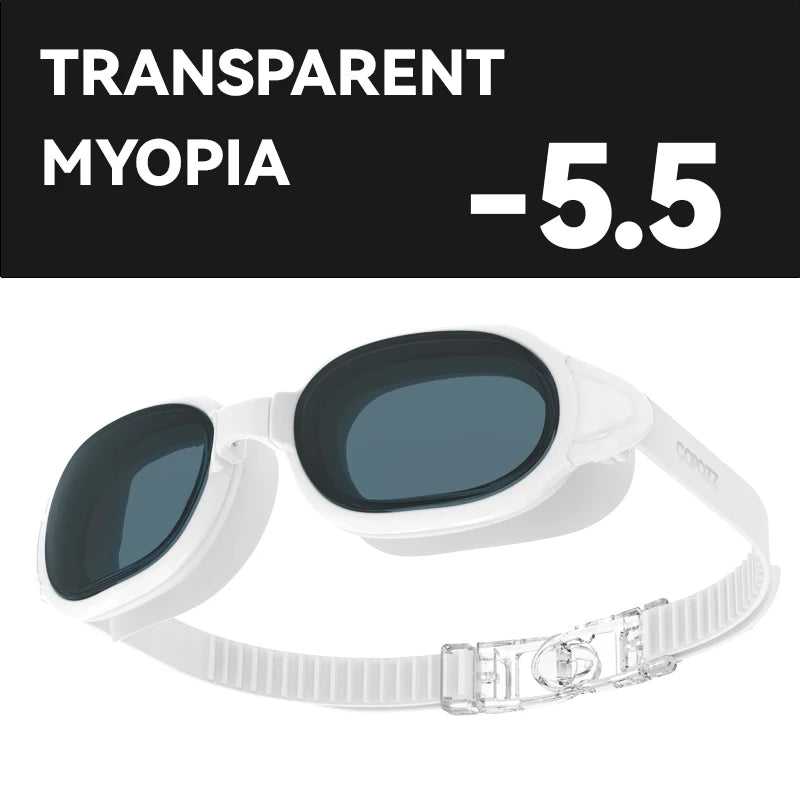 COPOZZ Prescription Swimming Goggles — Anti-Fog Diopter Eyewear for Adults