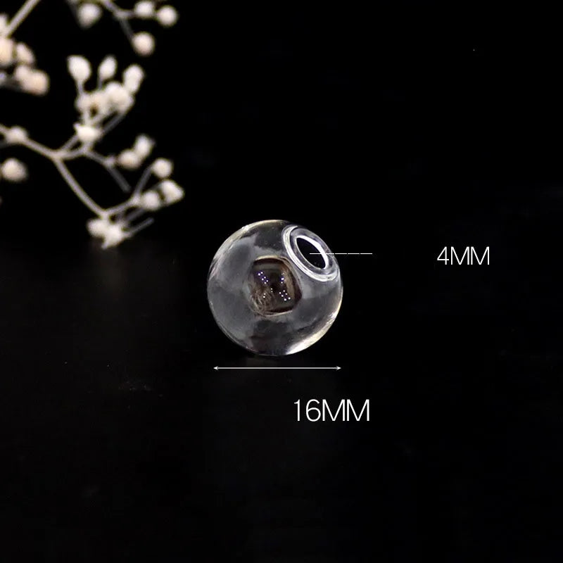 Hollow Glass Ball Orbs — Clear Bubble Vials for Jewelry Making