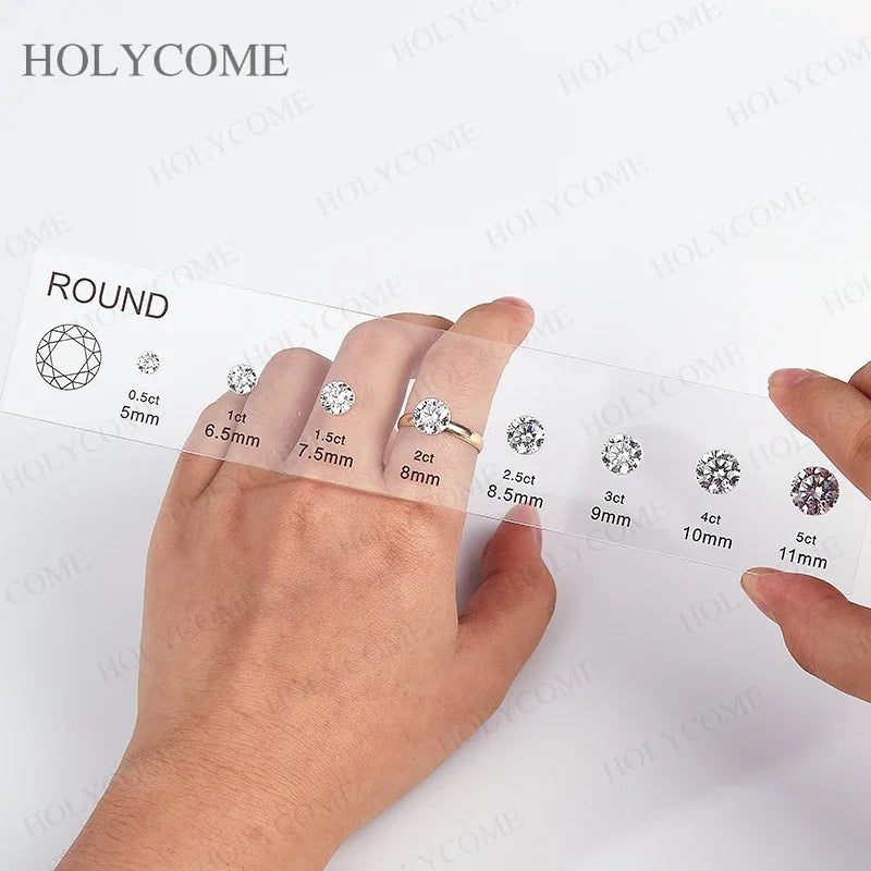 PTX Cubic Zirconia Comparison Chart — Jewelry Size & Shape Reference Kit