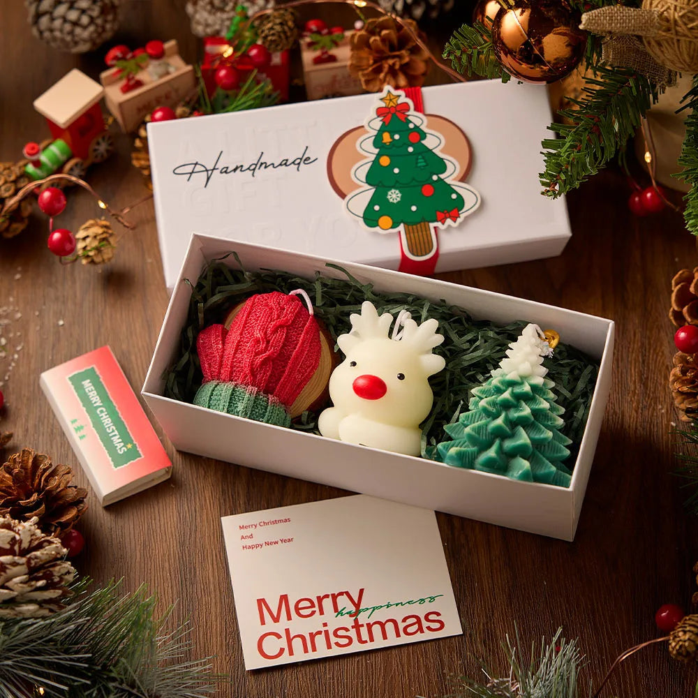 Handmade Christmas Scented Candle Gift Set — Festive Holiday Home Decor