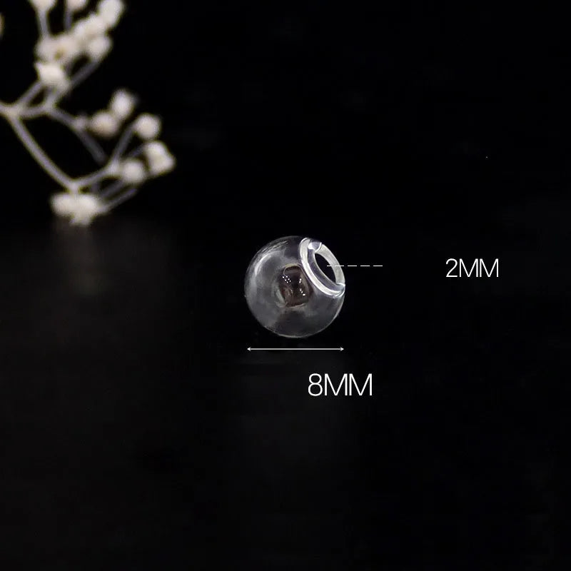 Hollow Glass Ball Orbs — Clear Bubble Vials for Jewelry Making